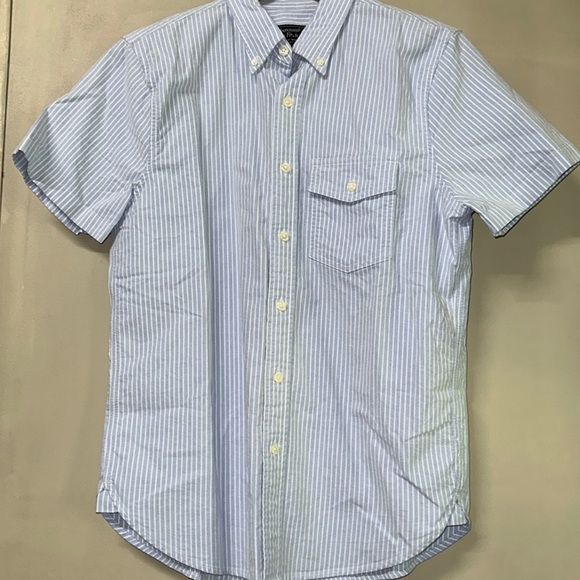 Mens abercrombie n fitch seer sucker button shirt sz m - Picture 1 of 3